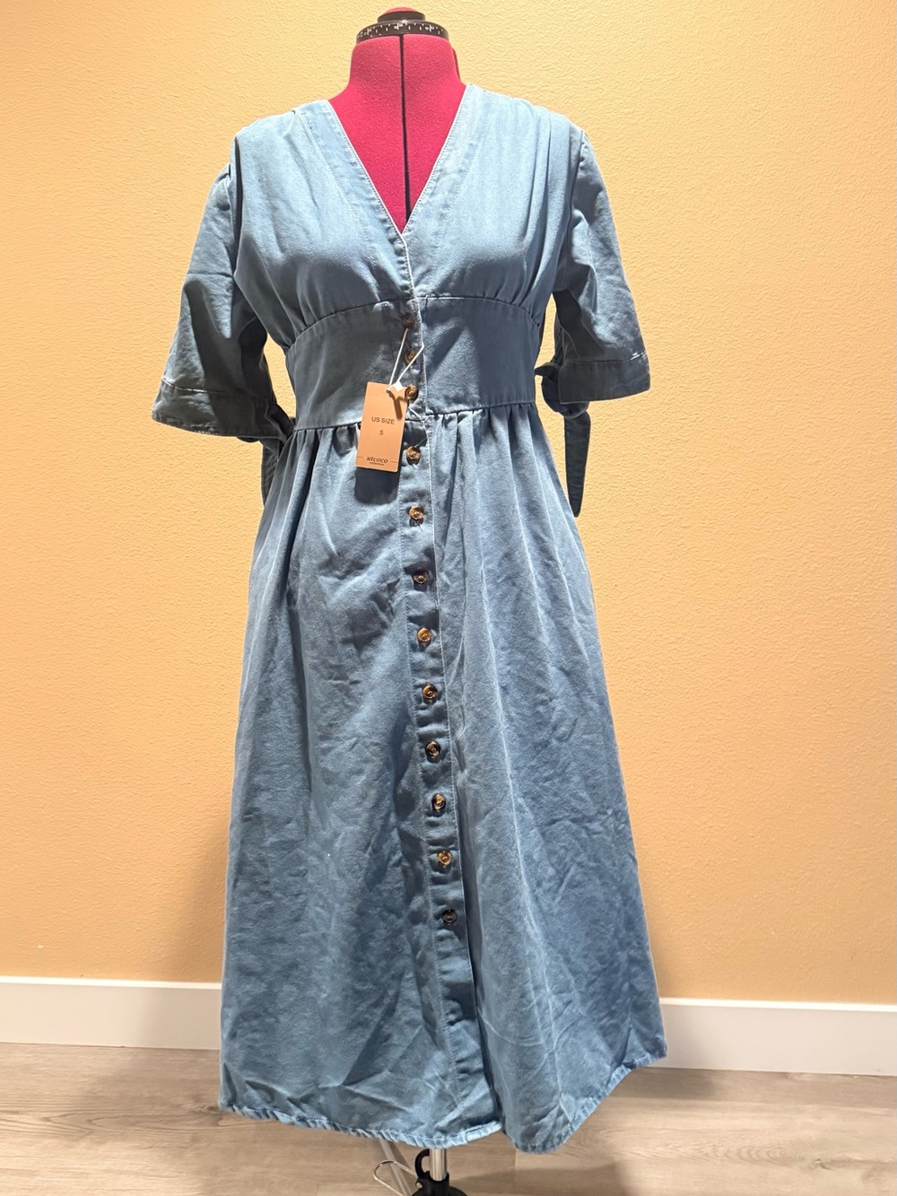 Denim Blue Midi Dress